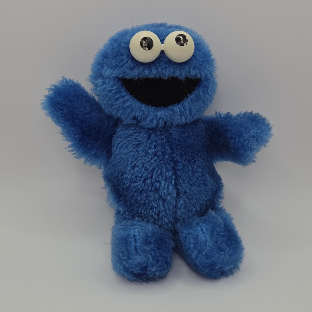 Vintage Sesame Street Cookie Monster Plush Applause Muppets Blue Toy 14092